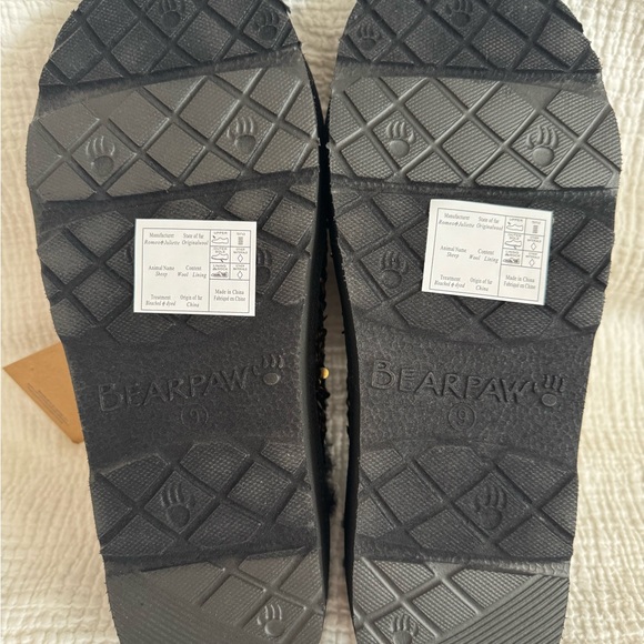 BearPaw Black and Gold Sequin Slippers - Picture 6 of 7